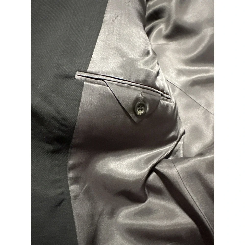 John W Nordstrom Men's Suit Jacket 44R38 Canada Gray Wool Blazer Dark Gray‎